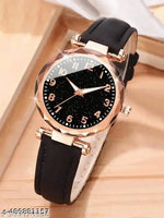 Unique Flower Designer Round Dial Attractive Metal Belt Analog Watches for Women