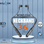 Bluetooth Wireless Neckband with Dual Pairing & 50 Hours Playback (Black)Sk