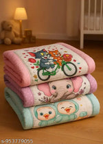 Pack of 3 Microfiber Baby Blanket lightweight & Comfortable