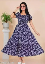 Trendy & Stylish printed dress for women & Girls (Black)