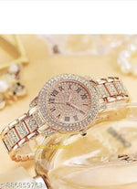 Latest shiny Cristal diamond premium quality analog watch for women and pretty girls