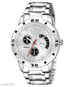 Premium White Dial Watch with Stylish Stainless Steel Strap : Premium watch | White Dial | Stainless steel strap | Men's watch | Stylish design