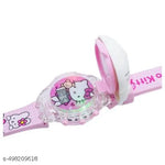 IEEE International Kitty Cat. Character Multicolored Glowing Light and Musical Digital Girl's Wrist Watch | Unique Cute Cartoon Character on Strap | Soft Silicone. Strap | Suitable for Age 3-12 Year Kids