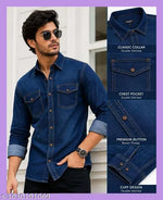 Cargo Denim Lycra Shirts For Men