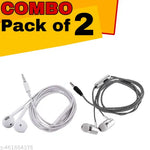 LOOK AND LOCK Loud Sound & High Bass Wired Headset with Mic Wired Headset  (White, In the Ear) Wired Headphones & Earphones