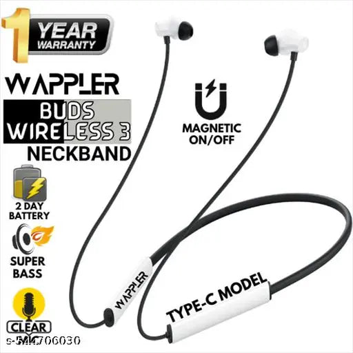Z3 Neckband Magnetic ON/OFF Sensor | Comes With 50 Hour Battery Backup and Premium Design With Deep Bass Sound with Cooper Speakers Type C- Fast Charge |  IPX8 Waterproof | Bluetooth Neckband | Neckband Bluetooth | Bluetooth Headphones