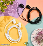 LOOK AND LOCK Loud Sound & High Bass Wired Headset with Mic Wired Headset  (White, In the Ear) Wired Headphones & Earphones