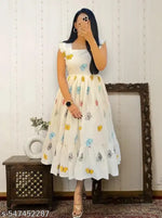 One Piec Dress | Dress for Parties | Women's Printed Dress | Women’s Party Dress | Printed Women’s Dress | Summer Casual Dress | Fancy & LigthWeigth Gown for Women and Girls | Stylish Western Frock