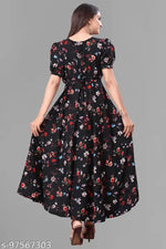 Trendy & Stylish printed dress for women & Girls (Black)