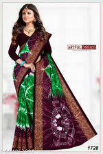 Pure cotton fancy printed saree inspired from sambalpuri saree