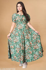 Women Flower Printed Maxi Dress