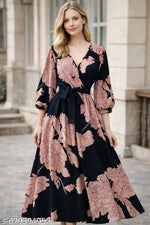 OTABU | Dress For Women | Women's Abstract A-line Peach Skirts