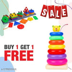 Teddy Rings for Kids with Play Set Toy, Brien Development Toy for Kids, Best Gift for Baby Boys and Girls- Multi Color