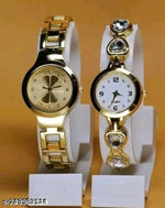 combo pack classic&unique look with METAL belt scrunchy bands watch for woman&girl's combo pack 2