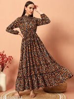 OTABU | Dress For Women | Women's Abstract A-line Peach Skirts