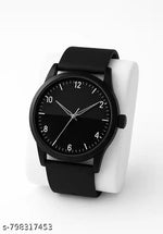 BEST QUALITY BEST PRICE Classy Analogue Black Dial Tranding  Pu Belt Watches For Men Boys