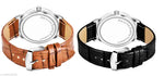 DOIL DOMEC Pack of 2 Black and Brown Trending new Watch for men l Men Watches l New Watches | Lather Watches | Sports Watches | Black watches | Blue Watches New Watches |