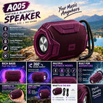 Wireless rechargeable portable Premium bass Multimedia 10 W Bluetooth Speaker ( Multicolour as per stock )