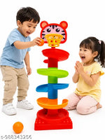 7 Ring Colorful Teddy Rings with Smiley Stacking Play Set Toy for Kids (Multicolor)