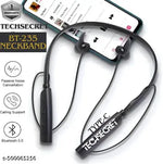 BT-235 Black Bluetooth Neckband – Powerful Bass | 20H Battery | Type-C Fast Charging | Magnetic Lock | Premium Metal Look | Clear Mic & HD Sound | Wireless Neckband