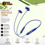Transparent Bluetooth Neckband | 48Hrs Playtime | 4 Voice Changer Modes | HD Sound | Noise Isolation | High-Quality Mic | Type-C Fast Charging ( Green | Pack Of 1 )