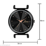 Jainx JW8552 Black Silicone Band Analog Watch for Women