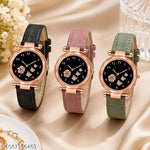 Analogue Magnet Strap Women's Girls Watch Sweet Heart with Digital watch Combo for Girl's & Women's Watch Pack of 2