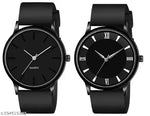Watch Combo BUY 1 GET1FREE Black Designer Professional PU Analog Watch pack of 2