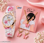 Women's Black Strap Butterfly desigen megnet Watch