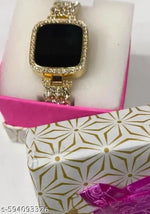 Digital Watch Combo - For Women Luxury LED Touch Screen CZ Stone Bracelet Watch Eleegant Timepiece