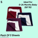 OYO BABY Medium Size (100x70 cm) Baby Dry sheet | 100% Waterproof | Newborn, Baby Urine Sheet | Plastic Free | Baby Dry Mats Waterproof | Bed Protector