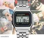 Trending Silver Colour Square Dial Digital Watch for Womens n Mens