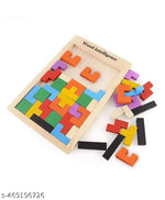 Set of 4 Wooden Knobbed Puzzle Include Wild Animal, Fruits, Transport, Vegetables - Wooden puzzle toys | Best Birthday Gift for Kids Ages 3 to 8 (Size 23x30 CM) Multicolor