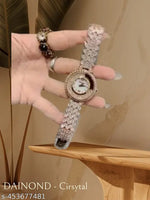 Amigos_ luxury watches women's niche high-end diamond quartz watch student rose gold Roman pattern full of diamond women's watch