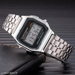 Trending Silver Colour Square Dial Digital Watch for Womens n Mens