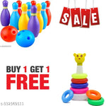 Teddy Rings for Kids with Play Set Toy, Brien Development Toy for Kids, Best Gift for Baby Boys and Girls- Multi Color
