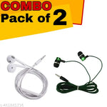 LOOK AND LOCK Loud Sound & High Bass Wired Headset with Mic Wired Headset  (White, In the Ear) Wired Headphones & Earphones