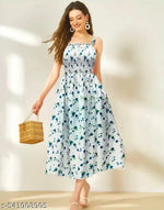 One Piec Dress | Dress for Parties | Women's Printed Dress | Women’s Party Dress | Printed Women’s Dress | Summer Casual Dress | Fancy & LigthWeigth Gown for Women and Girls | Stylish Western Frock