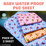 Waterproof Sheet for Baby Boy and Girl || Newborn Baby Comfortable Spongy Plastic Mat for 0 to 6 Month || Washable / Reusable Bed Sheet ( Pack of 3 )
