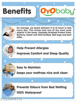 OYO BABY Medium Size (100x70 cm) Baby Dry sheet | 100% Waterproof | Newborn, Baby Urine Sheet | Plastic Free | Baby Dry Mats Waterproof | Bed Protector