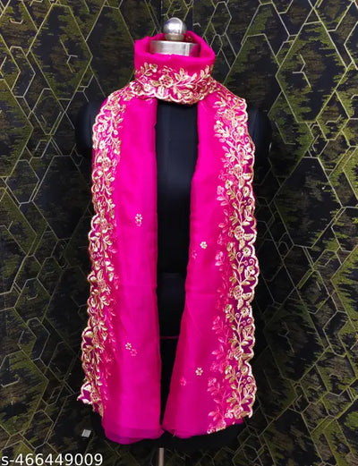 Embroidered work Net Dupatta for Women