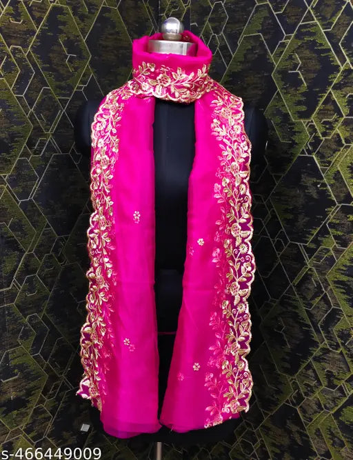 Embroidered work Net Dupatta for Women
