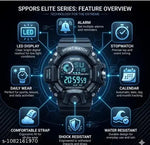 Black Sports Waterproof Watch, Most Selling Digital Sports Watches for men and boys, Waterproof Watches, Digital Watches, Latest Collection of Digital Watches for men and boys