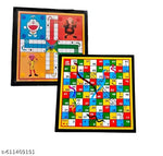 Premium Quality Wooden Ludo + Chess 2 in 1 Board Game With One Set OF Ludo Coins + Dice & Chess Man - For All Ages
