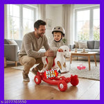 1 years baby horse ride on toy for kids vehicle slide toys for 1-3 years babies, ride & rocker birthday gift, Grey colour