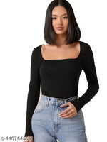Contrast Neck Full Sleeve Top