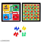 Premium Quality Wooden Ludo + Chess 2 in 1 Board Game With One Set OF Ludo Coins + Dice & Chess Man - For All Ages