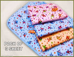 Kotton Candy Waterproof Sheet for Baby Boy and Girl || Newborn Baby Comfortable Spongy Plastic Mat for 0 to 12 Month || Washable / Reusable Bed Sheet ( Pack of 3 )