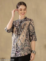 BLUEPRINTED COTTON TOPS FOR GIRLS