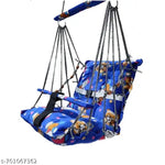 Cotton Baby Swing Jhula with Safety Belt | Folding & Washable Swing for Kids 1-5 Years
